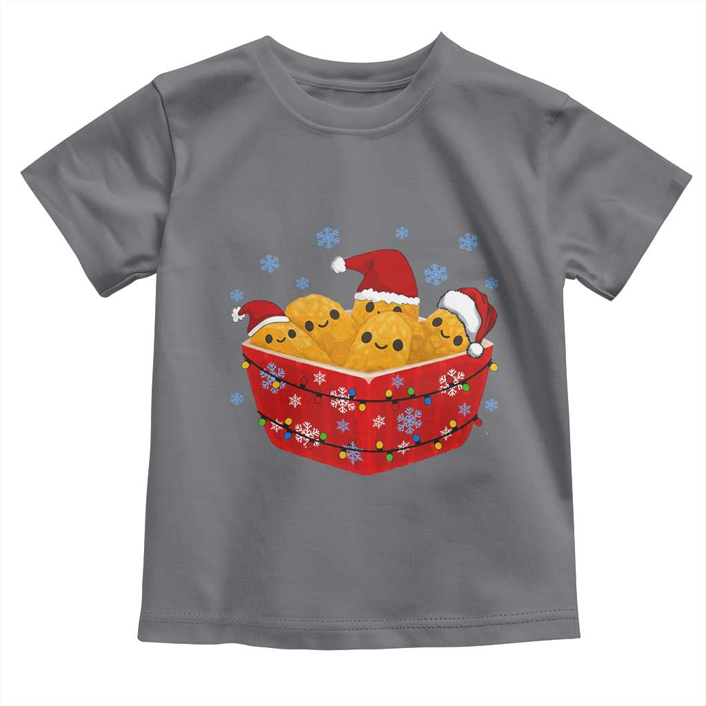 Christmas Chicken Nuggets Toddler T Shirt Funny Food Lover Gift TS12 Charcoal Print Your Wear