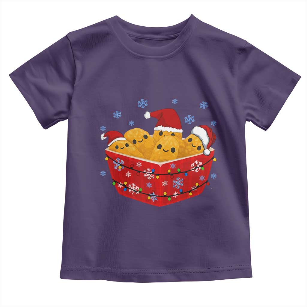 Christmas Chicken Nuggets Toddler T Shirt Funny Food Lover Gift TS12 Purple Print Your Wear