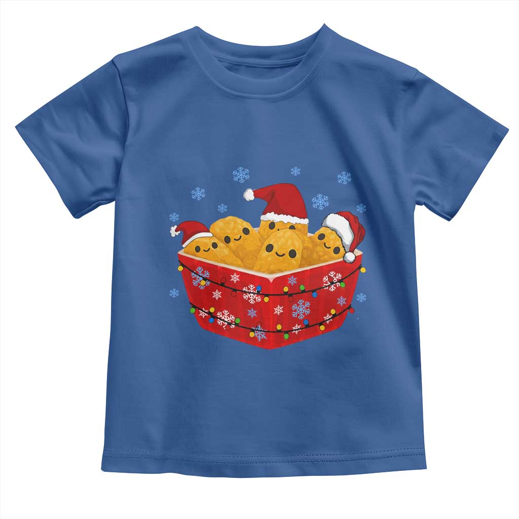 Christmas Chicken Nuggets Toddler T Shirt Funny Food Lover Gift TS12 Royal Blue Print Your Wear