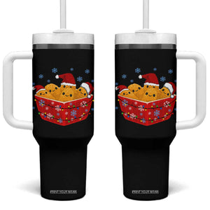Christmas Chicken Nuggets Tumbler With Handle Funny Food Lover Gift TS12 One Size: 40 oz Black Print Your Wear