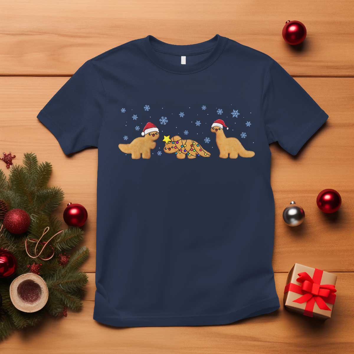 Chicken Nugget Lover T Shirt Christmas Holiday Gift TS12 Navy Print Your Wear