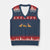 Chicken Nugget Lover V-Neck Knit Sweater Vest Xmas Holiday Gift TS12 Navy Red Print Your Wear