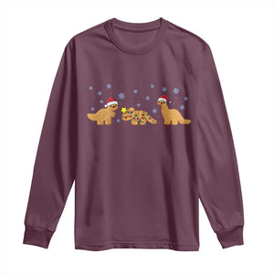 Chicken Nugget Lover Long Sleeve Shirt Christmas Holiday Gift TS12 Maroon Print Your Wear