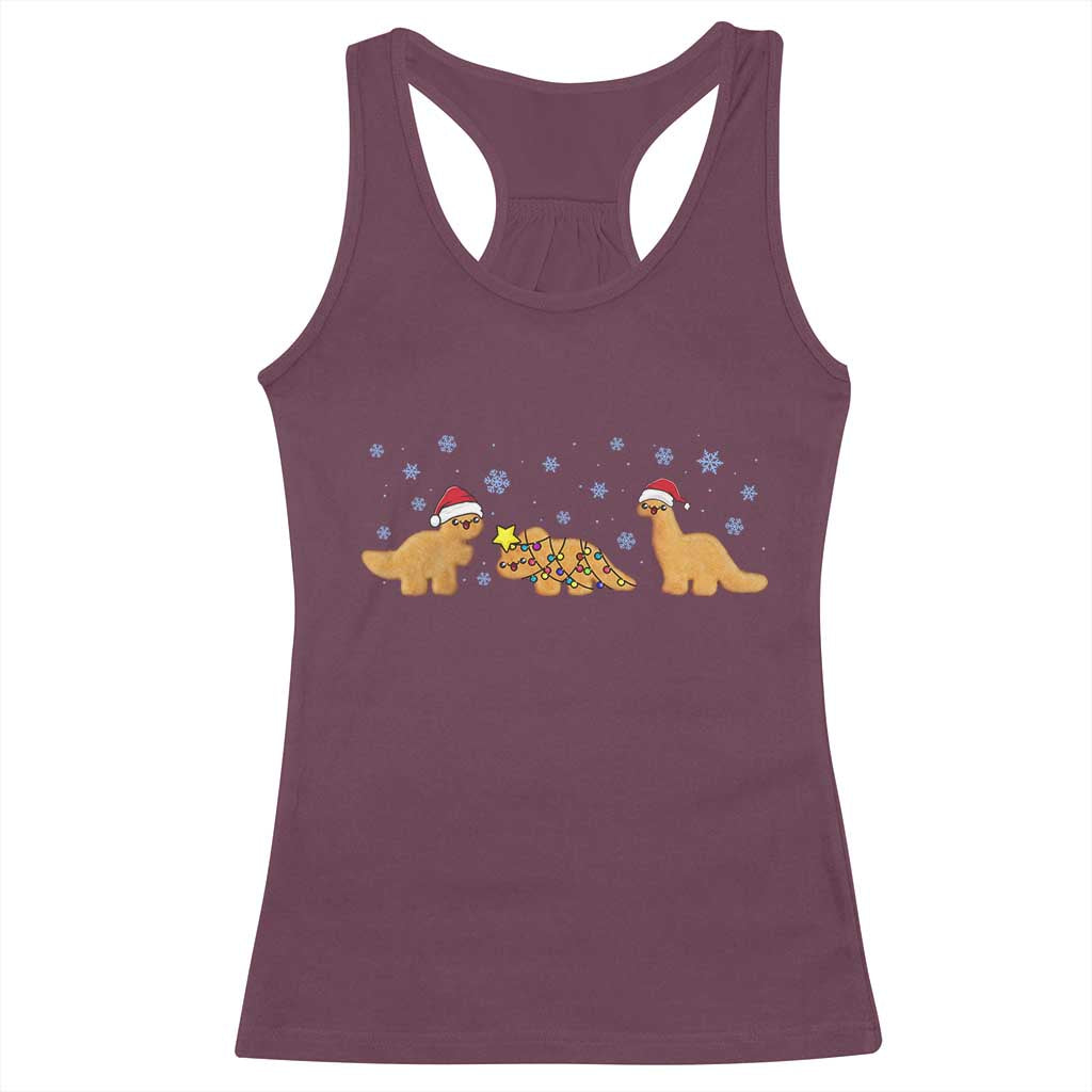 Chicken Nugget Lover Racerback Tank Top Christmas Holiday Gift TS12 Maroon Print Your Wear