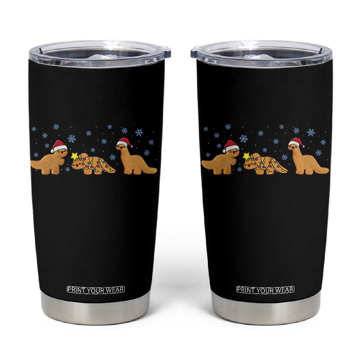 Chicken Nugget Lover Tumbler Cup Christmas Holiday Gift TS12 Black Print Your Wear