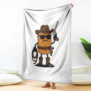 Cowboy Chicken Nugget Throw Blanket Funny Food Gift TS12 Print Your Wear