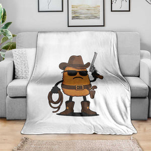 Cowboy Chicken Nugget Throw Blanket Funny Food Gift TS12 Print Your Wear