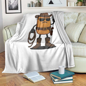 Cowboy Chicken Nugget Throw Blanket Funny Food Gift TS12 Print Your Wear