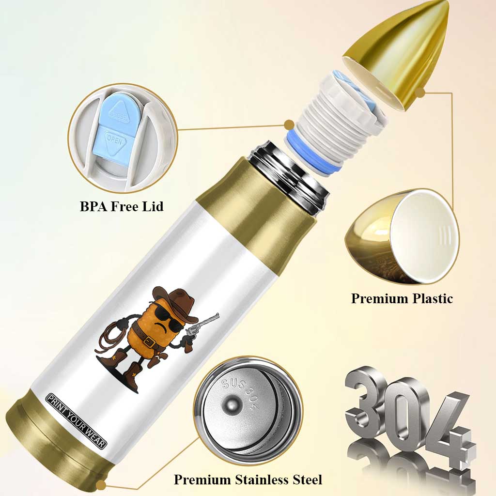 Cowboy Chicken Nugget Bullet Tumbler Funny Food Gift TS12 Print Your Wear