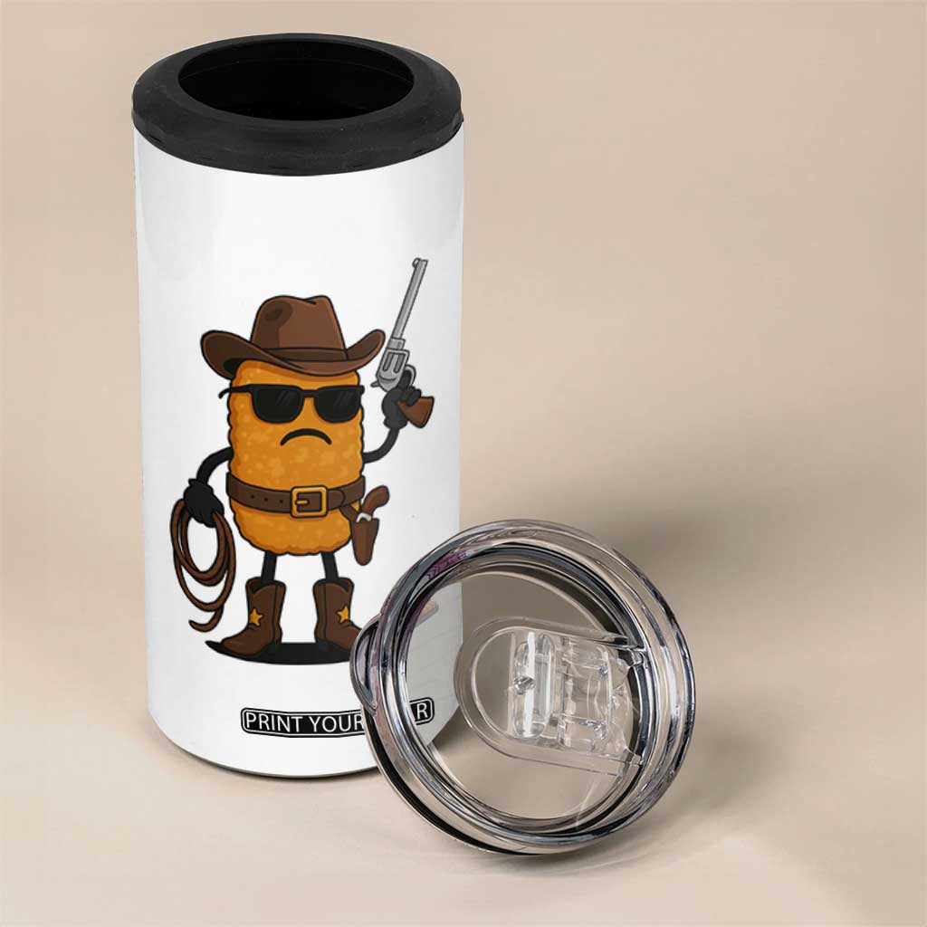 Cowboy Chicken Nugget 4 in 1 Can Cooler Tumbler Funny Food Gift TS12 Print Your Wear