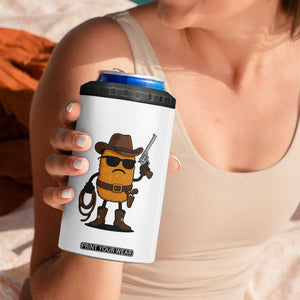 Cowboy Chicken Nugget 4 in 1 Can Cooler Tumbler Funny Food Gift TS12 Print Your Wear