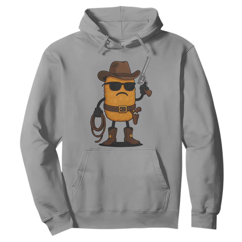 Cowboy Chicken Nugget Hoodie Funny Food Gift TS12 Sport Gray Print Your Wear