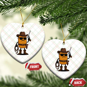 Cowboy Chicken Nugget Ceramic Ornament Funny Food Gift TS12 Print Your Wear