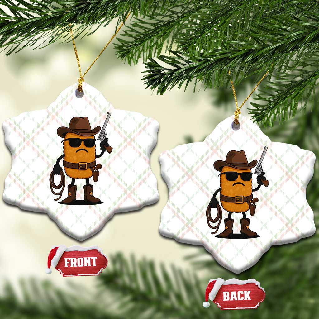 Cowboy Chicken Nugget Ceramic Ornament Funny Food Gift TS12 Print Your Wear