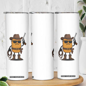 Cowboy Chicken Nugget Skinny Tumbler Funny Food Gift TS12 Print Your Wear