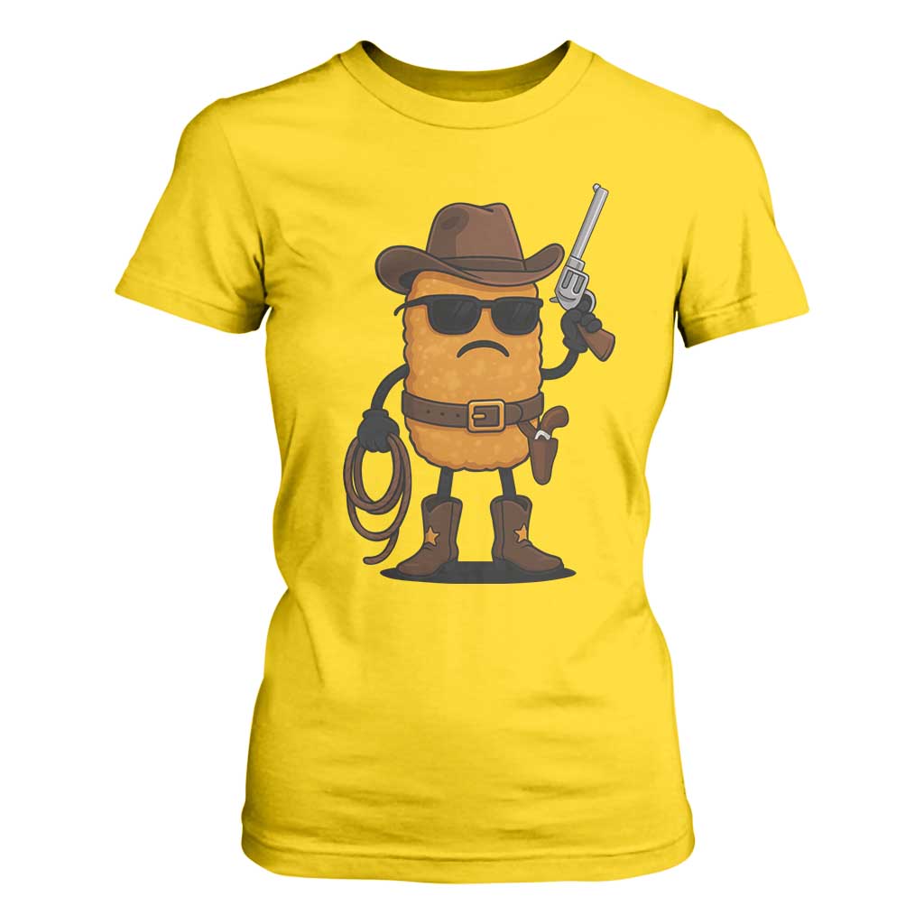 Cowboy Chicken Nugget T Shirt For Women Funny Food Gift TS12 Daisy Print Your Wear