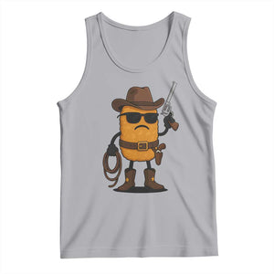 Cowboy Chicken Nugget Tank Top Funny Food Gift TS12 Athletic Heather Print Your Wear