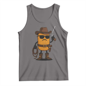Cowboy Chicken Nugget Tank Top Funny Food Gift TS12 Deep Heather Print Your Wear