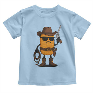 Cowboy Chicken Nugget Toddler T Shirt Funny Food Gift TS12 Light Blue Print Your Wear