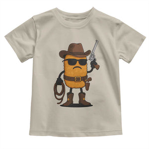 Cowboy Chicken Nugget Toddler T Shirt Funny Food Gift TS12 Sand Print Your Wear