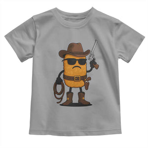 Cowboy Chicken Nugget Toddler T Shirt Funny Food Gift TS12 Sport Gray Print Your Wear