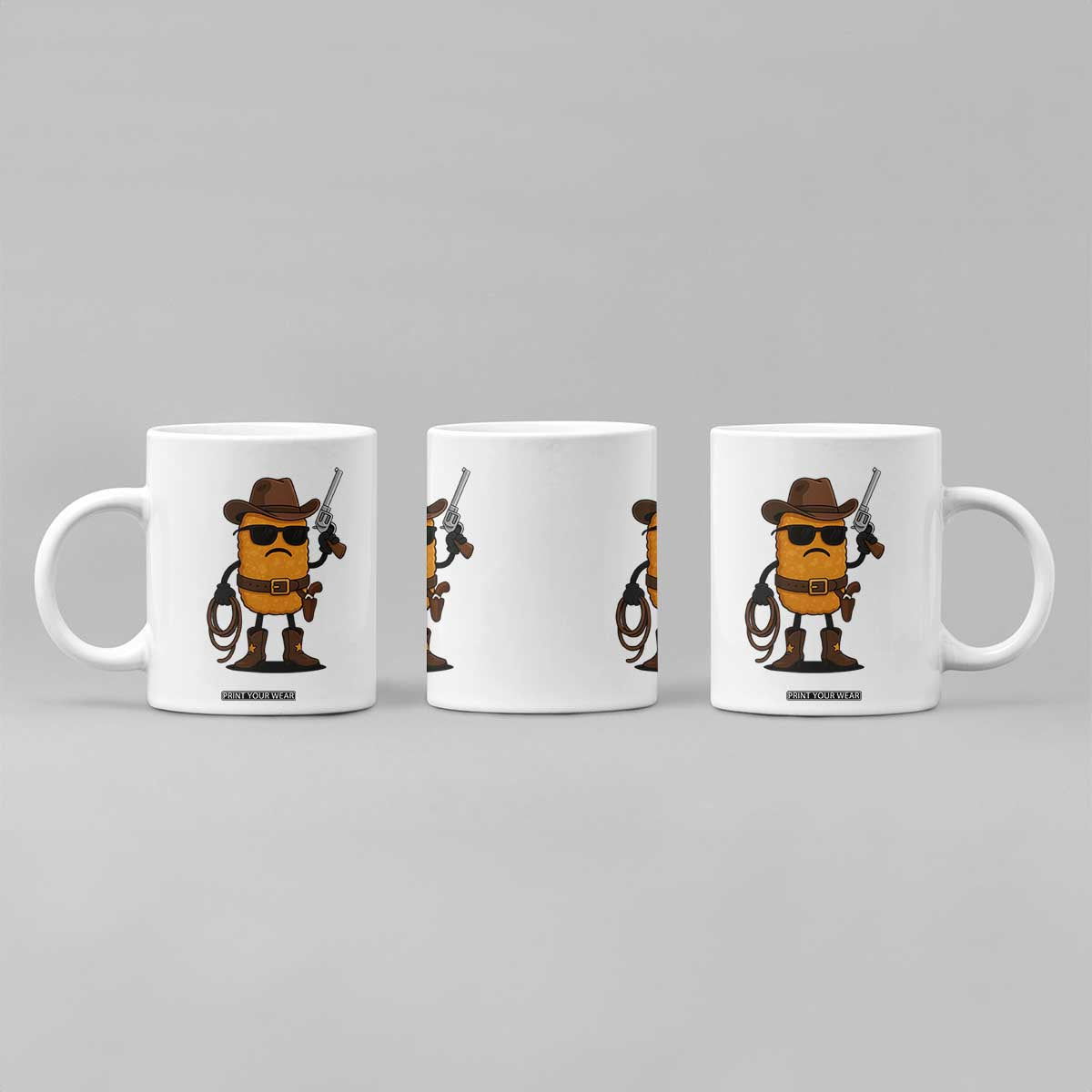 Cowboy Chicken Nugget Coffee Mug Funny Food Gift TS12 Print Your Wear