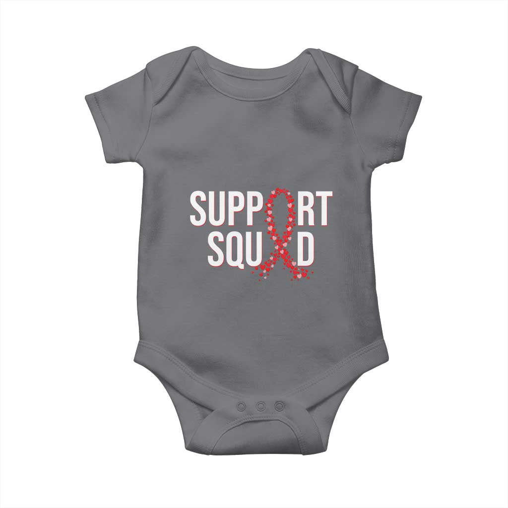 HIV AIDS Awareness Fighter Baby Onesie Support Squad Gift TS12 Charcoal Print Your Wear