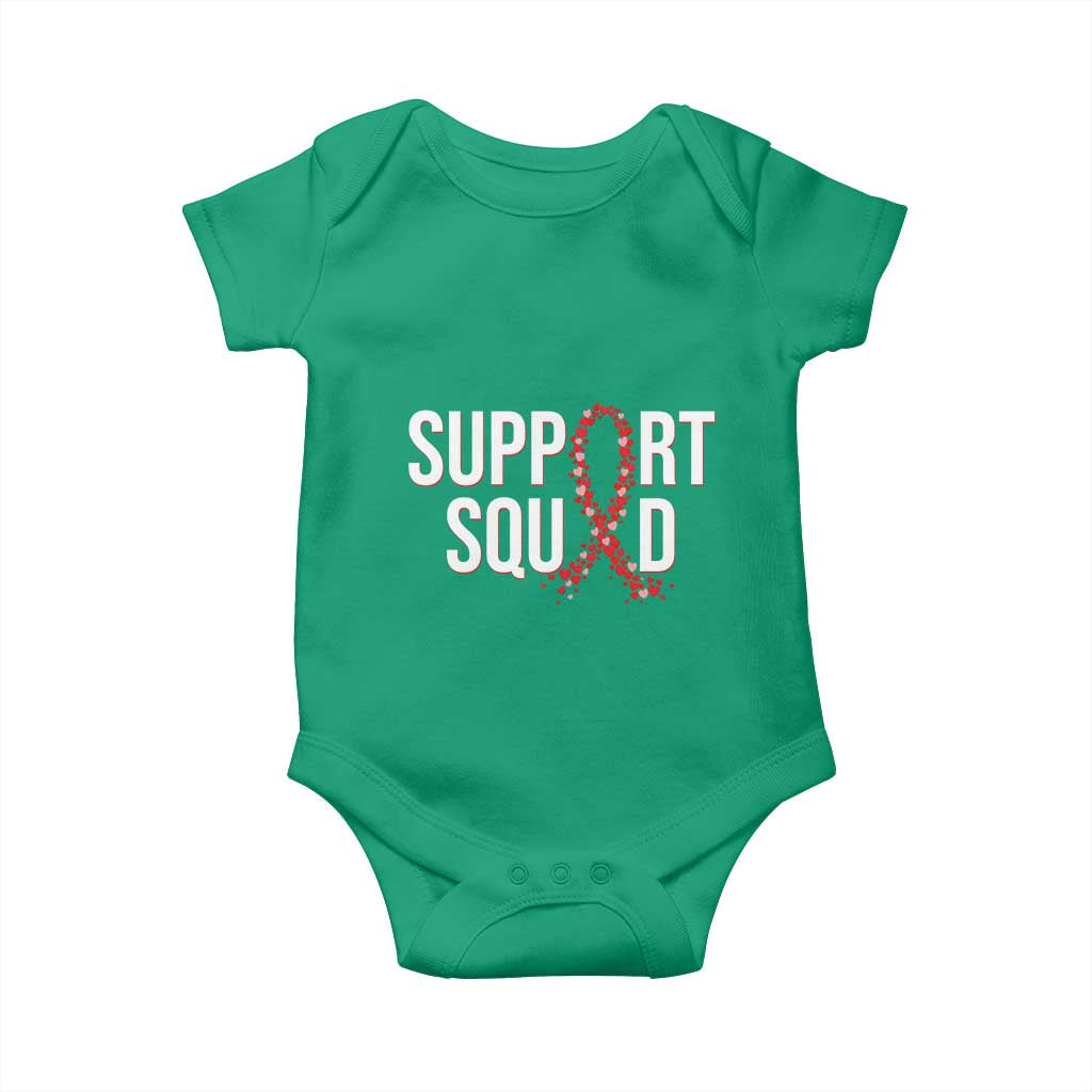 HIV AIDS Awareness Fighter Baby Onesie Support Squad Gift TS12 Irish Green Print Your Wear