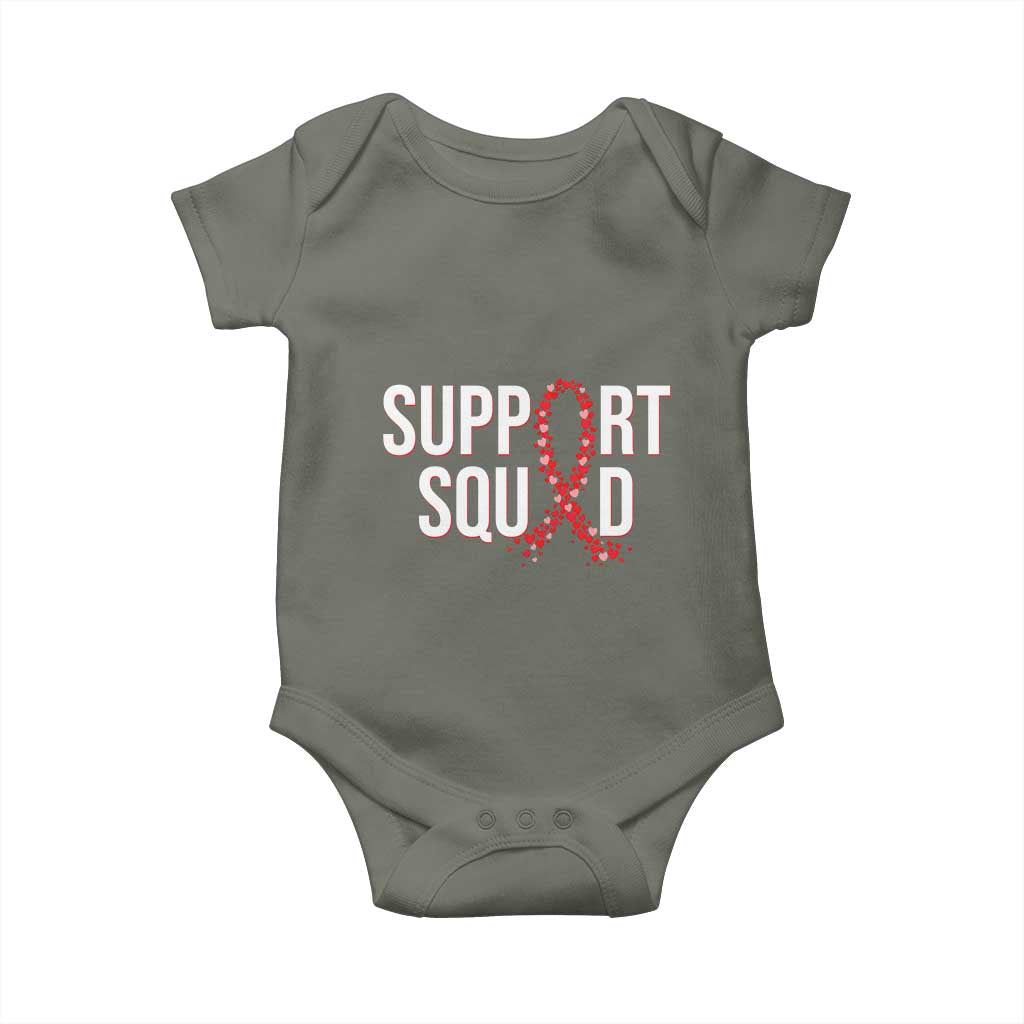 HIV AIDS Awareness Fighter Baby Onesie Support Squad Gift TS12 Military Green Print Your Wear