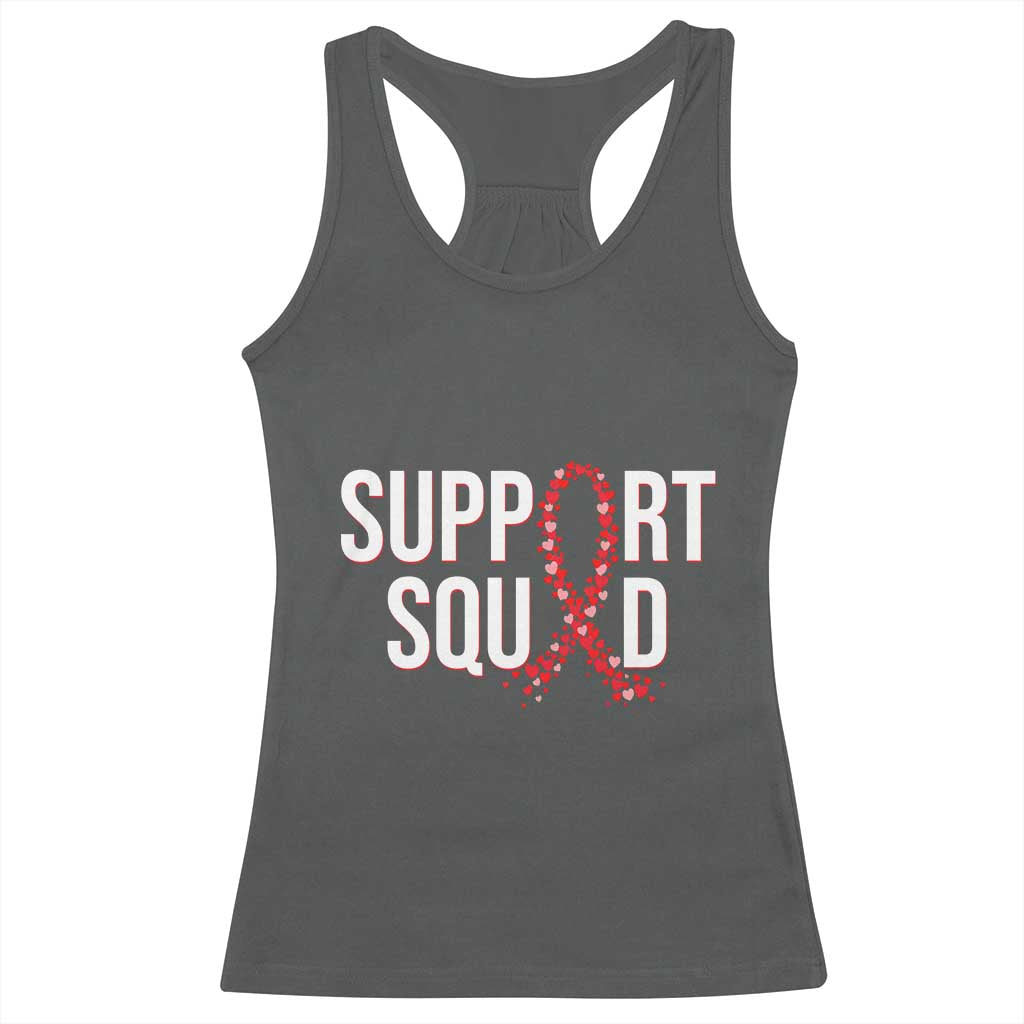 HIV AIDS Awareness Fighter Racerback Tank Top Support Squad Gift TS12 Dark Heather Print Your Wear