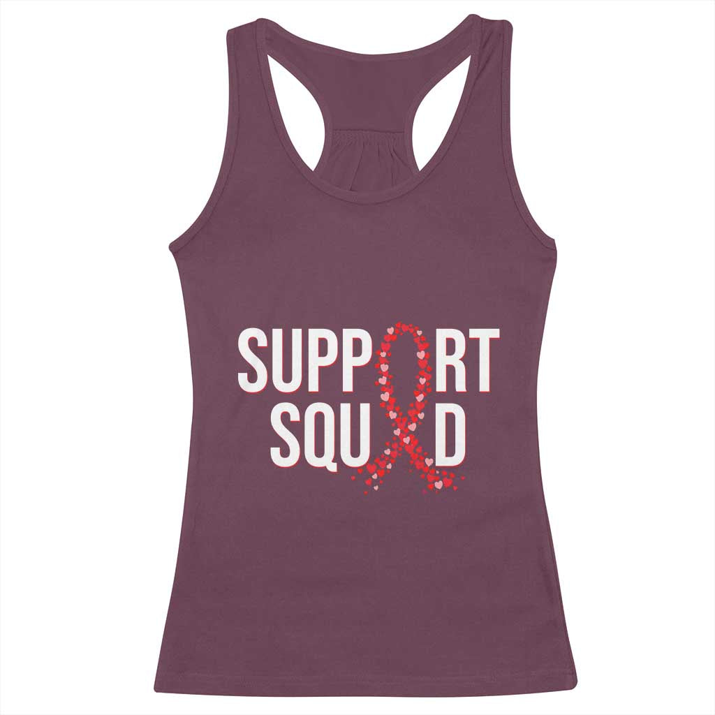 HIV AIDS Awareness Fighter Racerback Tank Top Support Squad Gift TS12 Maroon Print Your Wear