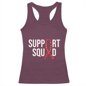 HIV AIDS Awareness Fighter Racerback Tank Top Support Squad Gift TS12 Maroon Print Your Wear