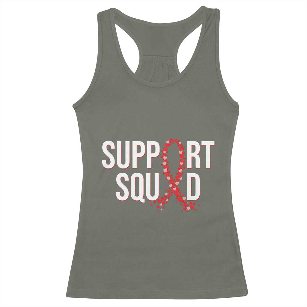 HIV AIDS Awareness Fighter Racerback Tank Top Support Squad Gift TS12 Military Green Print Your Wear
