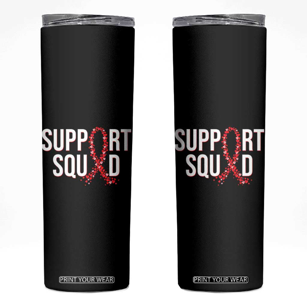 HIV AIDS Awareness Fighter Skinny Tumbler Support Squad Gift TS12 Black Print Your Wear