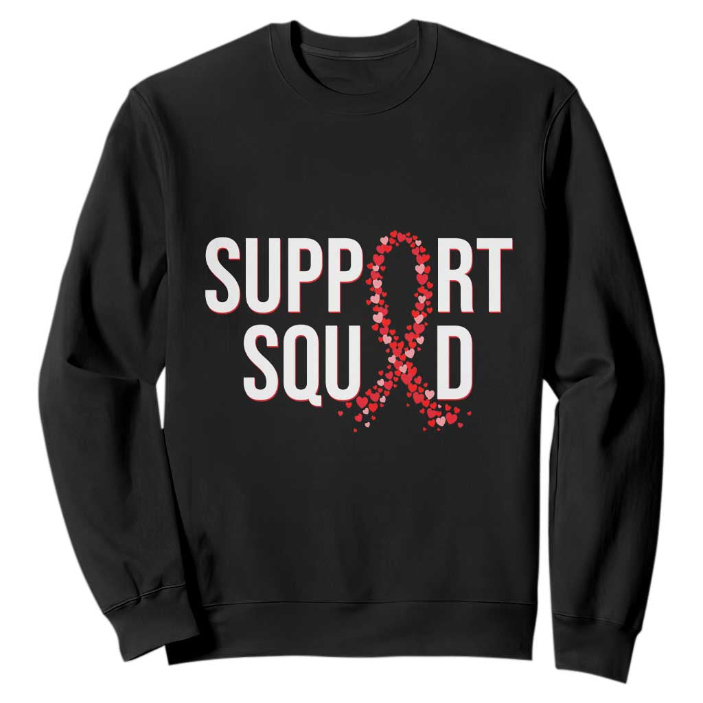 HIV AIDS Awareness Fighter Sweatshirt Support Squad Gift TS12 Black Print Your Wear