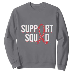 HIV AIDS Awareness Fighter Sweatshirt Support Squad Gift TS12 Charcoal Print Your Wear