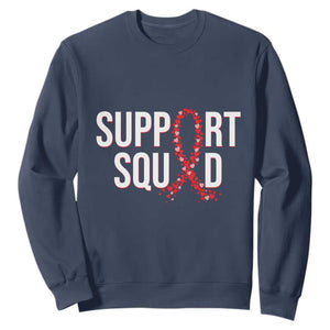 HIV AIDS Awareness Fighter Sweatshirt Support Squad Gift TS12 Navy Print Your Wear