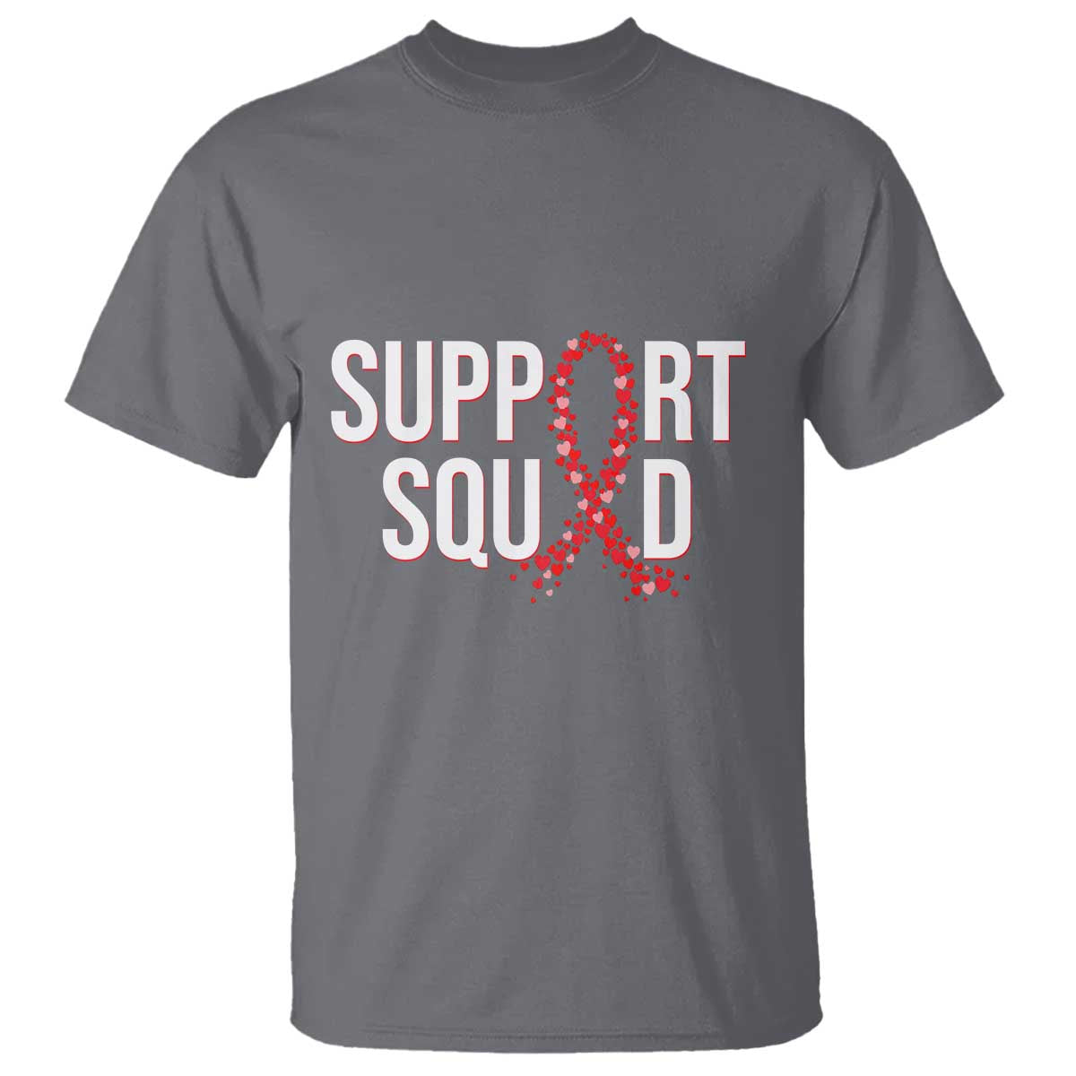 HIV AIDS Awareness Fighter T Shirt Support Squad Gift TS12 Charcoal Print Your Wear