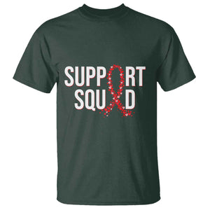 HIV AIDS Awareness Fighter T Shirt Support Squad Gift TS12 Dark Forest Green Print Your Wear