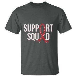 HIV AIDS Awareness Fighter T Shirt Support Squad Gift TS12 Dark Heather Print Your Wear
