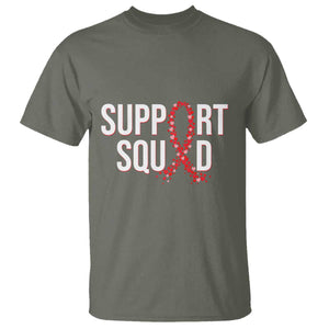 HIV AIDS Awareness Fighter T Shirt Support Squad Gift TS12 Military Green Print Your Wear