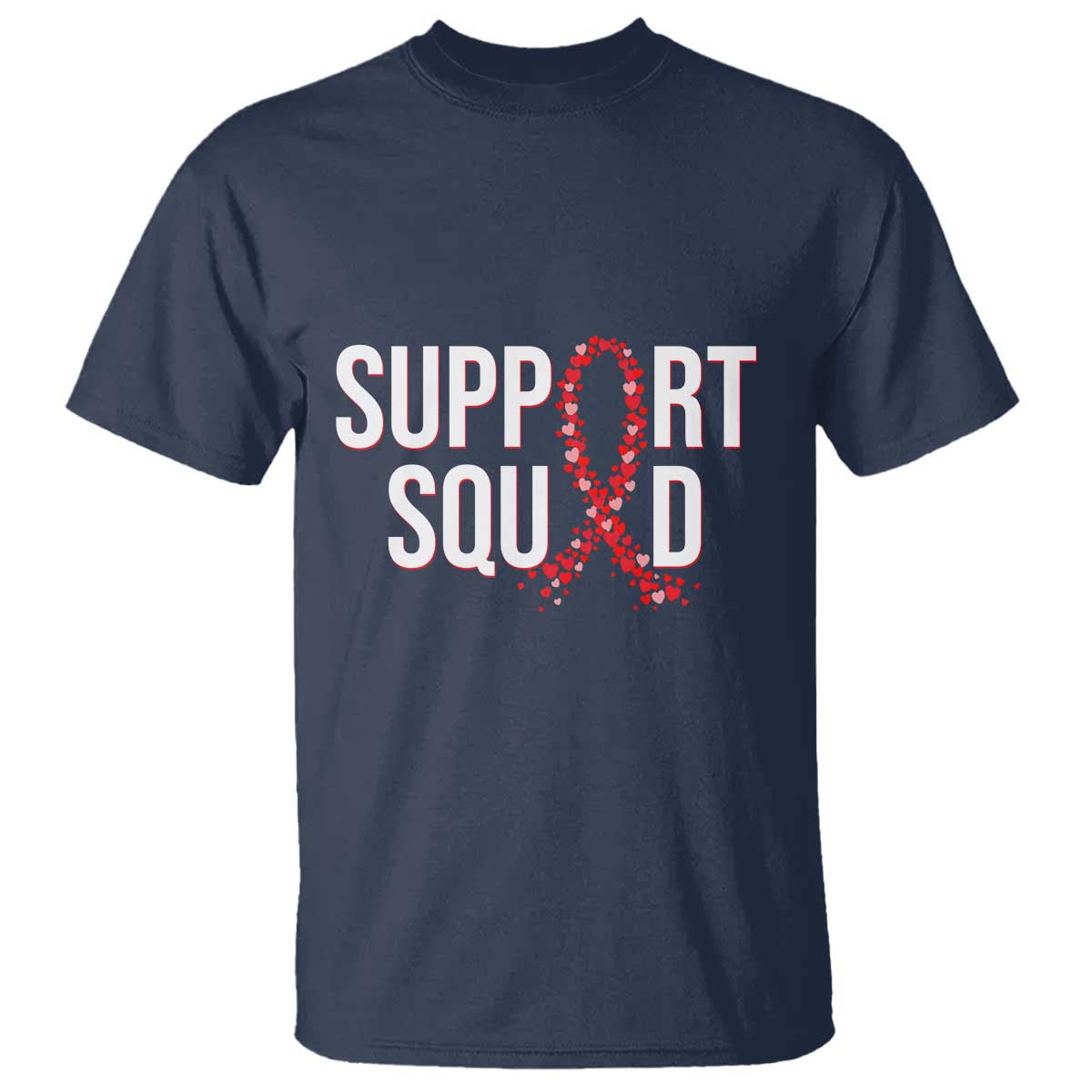 HIV AIDS Awareness Fighter T Shirt Support Squad Gift TS12 Navy Print Your Wear