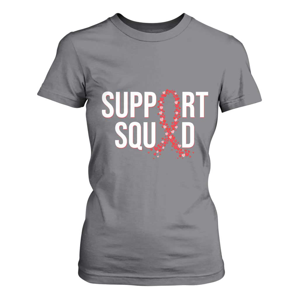 HIV AIDS Awareness Fighter T Shirt For Women Support Squad Gift TS12 Charcoal Print Your Wear