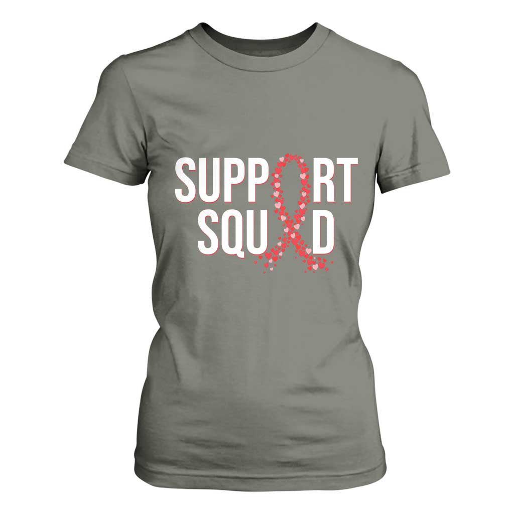 HIV AIDS Awareness Fighter T Shirt For Women Support Squad Gift TS12 Military Green Print Your Wear