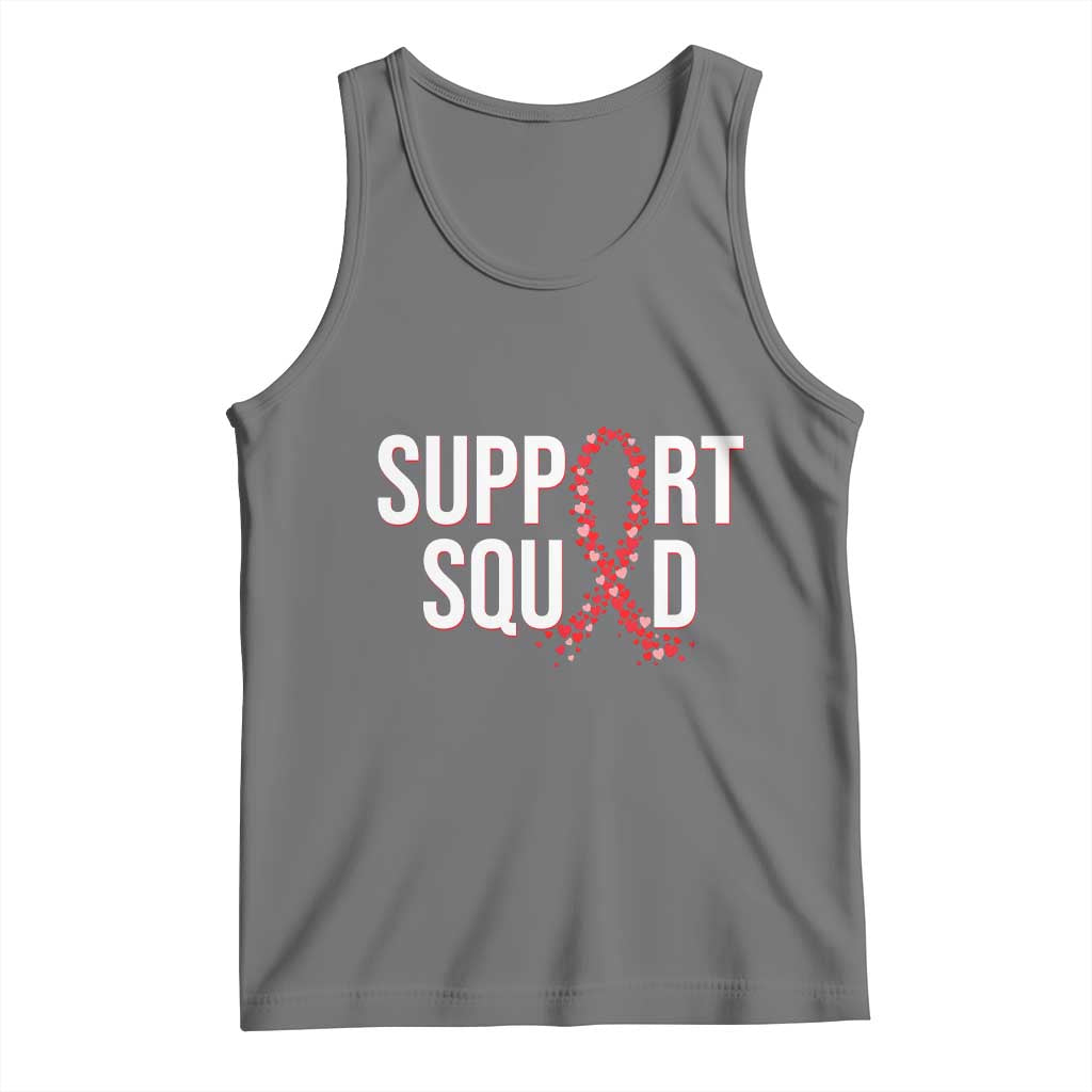 HIV AIDS Awareness Fighter Tank Top Support Squad Gift TS12 Black Heather Print Your Wear