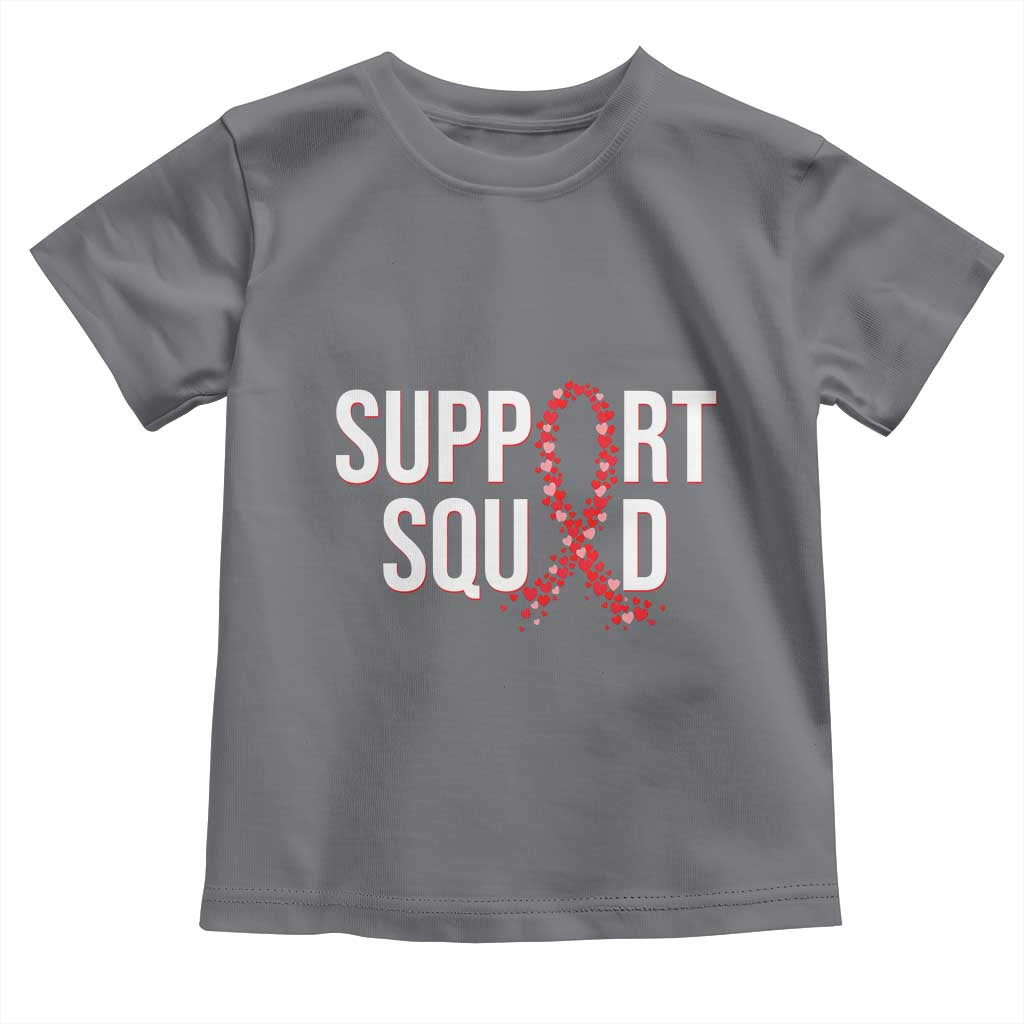 HIV AIDS Awareness Fighter Toddler T Shirt Support Squad Gift TS12 Charcoal Print Your Wear