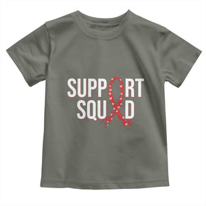 HIV AIDS Awareness Fighter Toddler T Shirt Support Squad Gift TS12 Military Green Print Your Wear