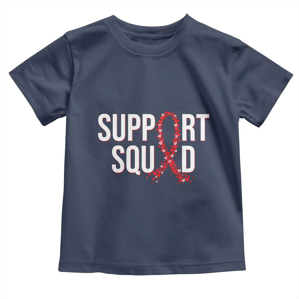 HIV AIDS Awareness Fighter Toddler T Shirt Support Squad Gift TS12 Navy Print Your Wear
