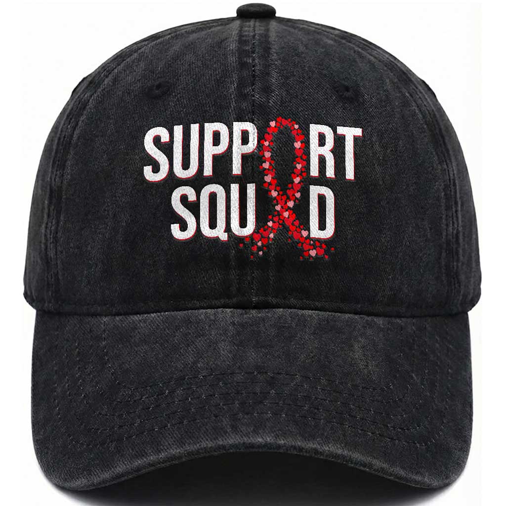 HIV AIDS Awareness Fighter Washed Cotton Baseball Cap Support Squad Gift TS12 Print Your Wear