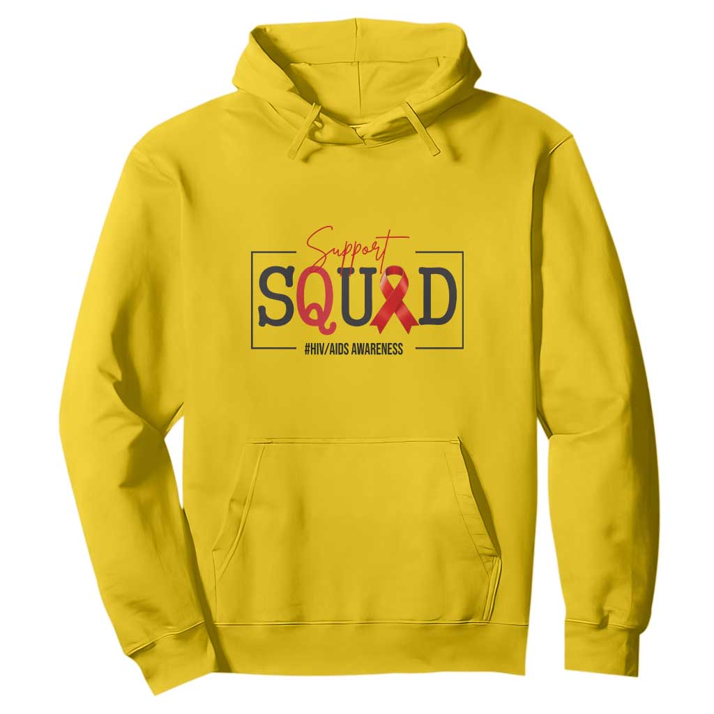 Support Squad Red Ribbon HIV AIDS Awareness Month Gift Hoodie TS12 Daisy Print Your Wear